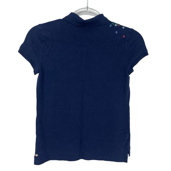 Polo Ralph Lauren Kids Girls Navy Floral Polo Shirt Size XL (16) - Picture 6 of 8